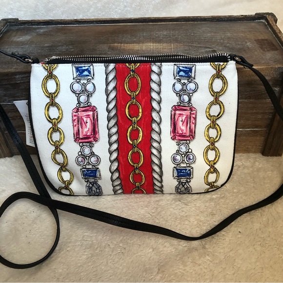 NEW Brighton Love Glitter & Glow Pouch Canvas printed Cross Body  Bag - Picture 9 of 16